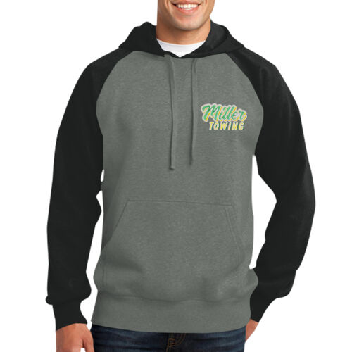 Raglan Colorblock Pullover Hooded Sweatshirt Thumbnail